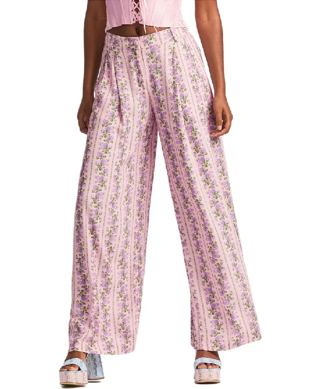 Women's Tight Trousers with Rhinestone Embellishments in Silver for a Sparkly LookLoveShackFancy Montel Pant Women's Tight Trousers with Rhinestone Embellishments in Silver for a Sparkly LookLoveShackFancy Montel Pant