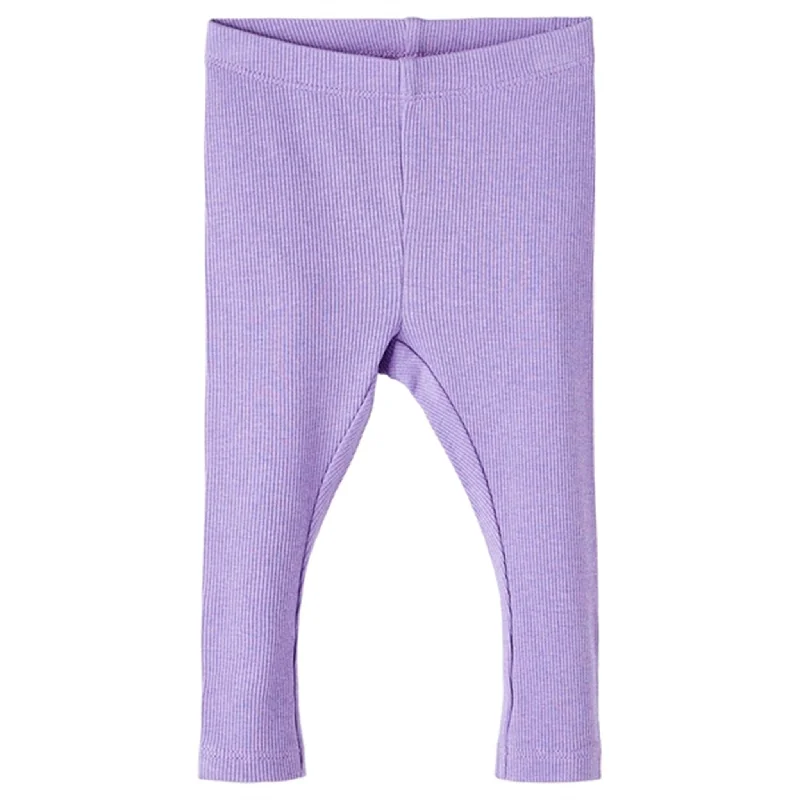 Women's Seamless Compression Tight Trousers in Gray for Fitness and Yoga SessionsName it Aster Purple Jina Leggings