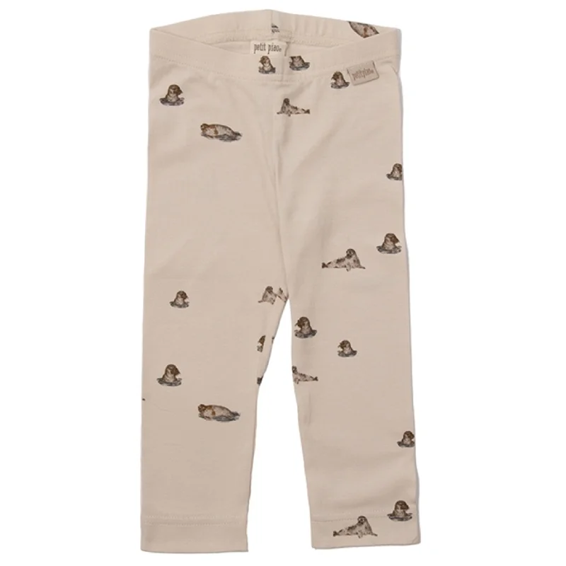 Women's Metallic Tight Trousers in Gold for a Glamorous Party EnsemblePetit Piao Seal Printed Leggings Women's Metallic Tight Trousers in Gold for a Glamorous Party EnsemblePetit Piao Seal Printed Leggings
