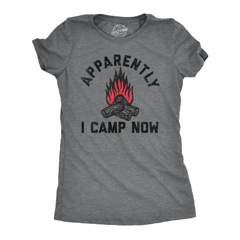 Organic Cotton Women T Shirt for Eco - Conscious WearersApparently I Camp Now Women's T Shirt Organic Cotton Women T Shirt for Eco - Conscious WearersApparently I Camp Now Women's T Shirt