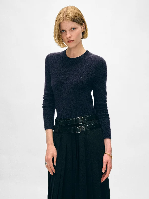 Oversized Women Sweater for a Cozy and Fashionable LookCashmere Shrunken Crewneck