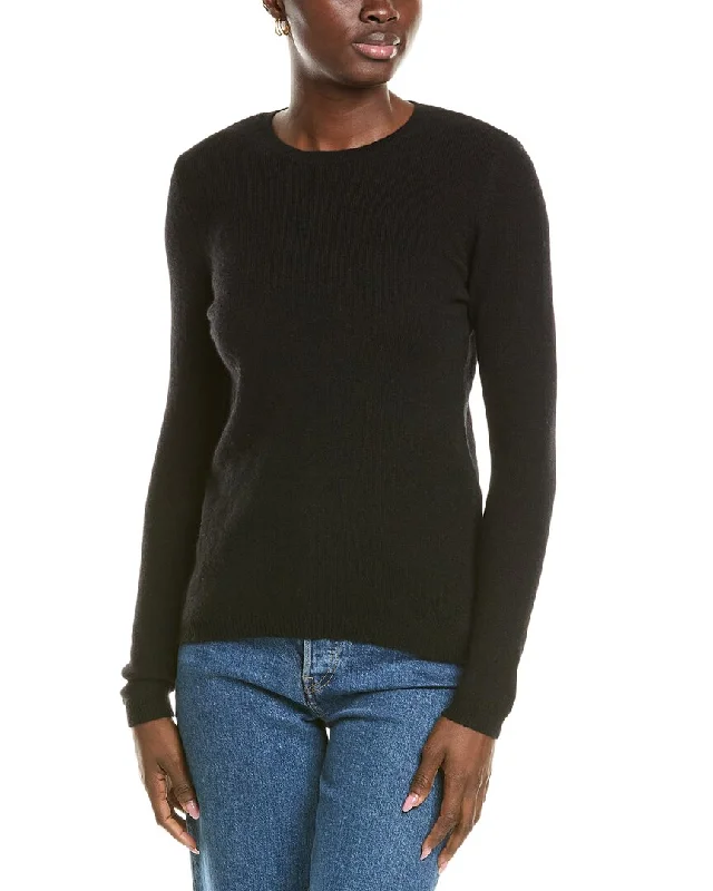 Color - Blocked Women Sweater for a Bold Fashion StatementForte Cashmere Crewneck Cashmere Sweater Color - Blocked Women Sweater for a Bold Fashion StatementForte Cashmere Crewneck Cashmere Sweater