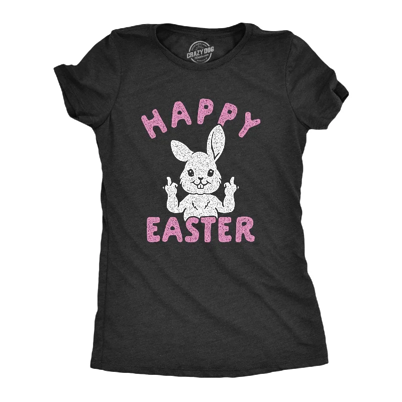 Plus Size Women T Shirt for a Comfortable and Flattering FitHappy Easter Middle Finger Women's T Shirt Plus Size Women T Shirt for a Comfortable and Flattering FitHappy Easter Middle Finger Women's T Shirt