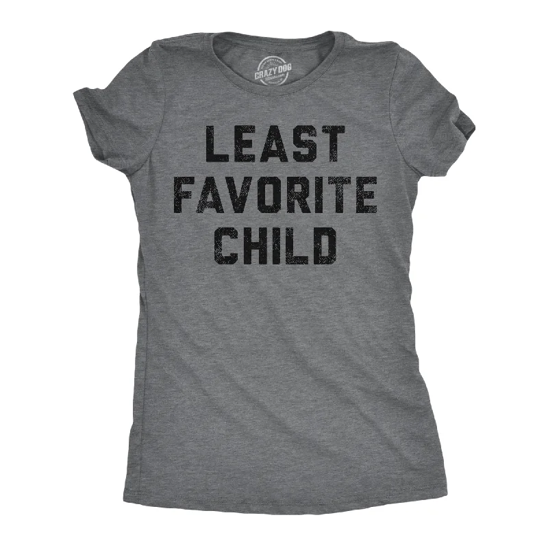 Organic Cotton Women T Shirt for Eco - Conscious WearersLeast Favorite Child Women's T Shirt Organic Cotton Women T Shirt for Eco - Conscious WearersLeast Favorite Child Women's T Shirt