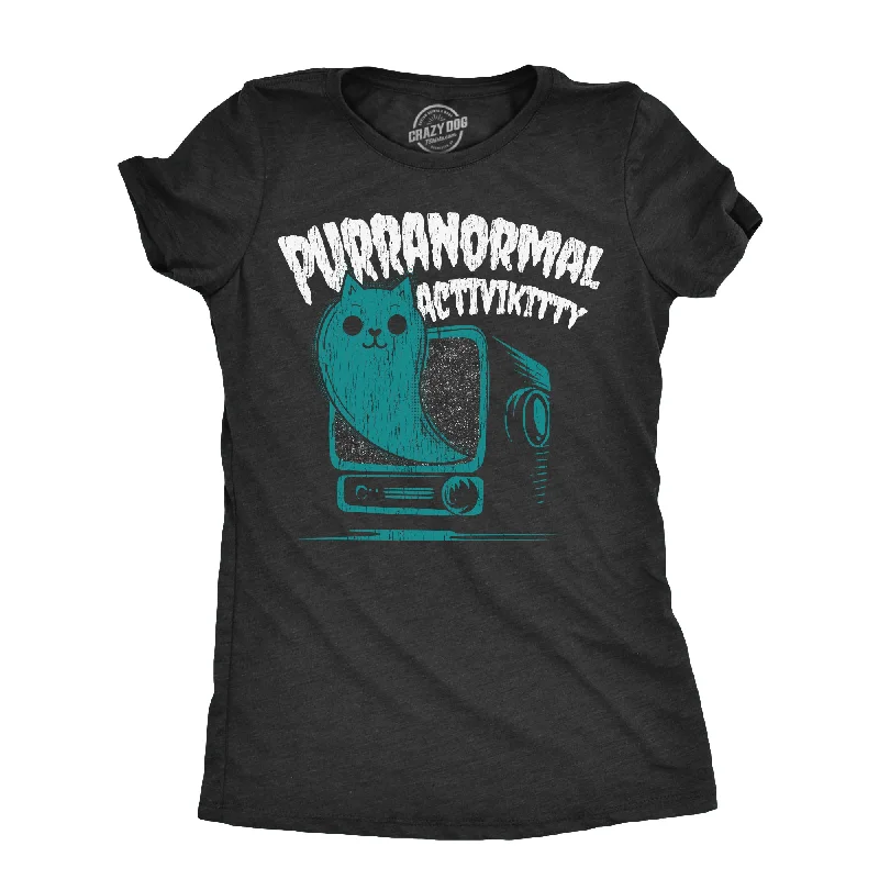 Muscle Women T Shirt for a Sporty and Casual LookPurranormal Activikitty - Paranormal Cat Women's T Shirt Muscle Women T Shirt for a Sporty and Casual LookPurranormal Activikitty - Paranormal Cat Women's T Shirt