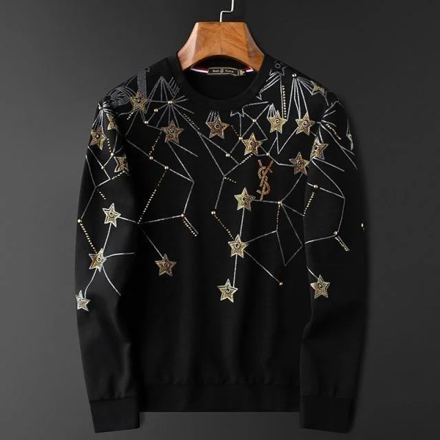 Plus - Size Women Sweater with a Flattering FitStar Print Sweaters For Men