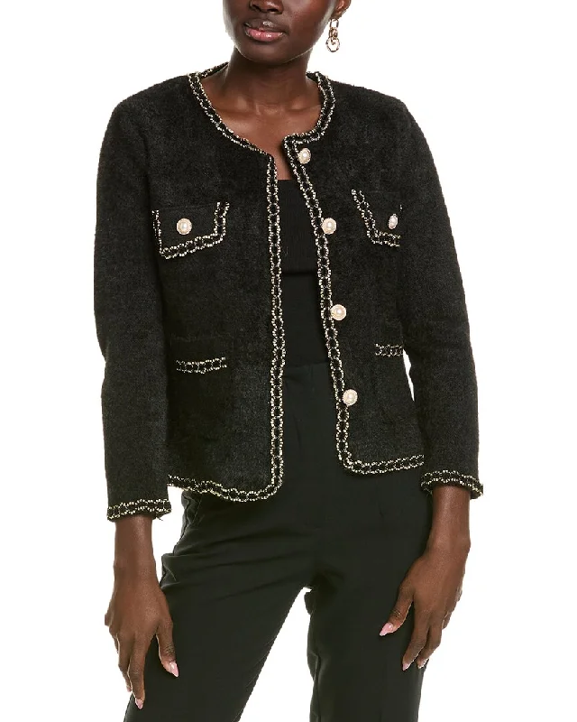 Cropped Women Sweater to Pair with High - Waisted BottomsTo My Lovers Fuzzy Eyelash Jacket Cropped Women Sweater to Pair with High - Waisted BottomsTo My Lovers Fuzzy Eyelash Jacket