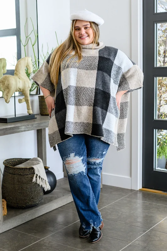 Chunky Knit Women Sweater for Winter WarmthYour Next Favorite Roll Neck Sweater Poncho Chunky Knit Women Sweater for Winter WarmthYour Next Favorite Roll Neck Sweater Poncho