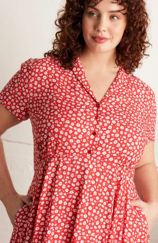 Ruffled Women Dress with Multiple Layers for a Playful and Girly StyleRuffled Women Dress with Multiple Layers for a Playful and Girly StyleAdele Red Ditsy Daisy Dress Ruffled Women Dress with Multiple Layers for a Playful and Girly StyleRuffled Women Dress with Multiple Layers for a Playful and Girly StyleAdele Red Ditsy Daisy Dress