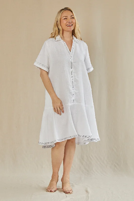 Off - the - Shoulder Women Dress for a Romantic and Feminine LookOff - the - Shoulder Women Dress for a Romantic and Feminine LookAnna Collared Linen Dress in Coconut Off - the - Shoulder Women Dress for a Romantic and Feminine LookOff - the - Shoulder Women Dress for a Romantic and Feminine LookAnna Collared Linen Dress in Coconut