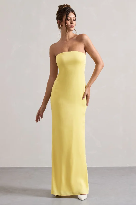 Mini Women Dress with a Short Hem for a Young and Trendy StyleMini Women Dress with a Short Hem for a Young and Trendy StyleAzra | Lemon Satin Bandeau Maxi Dress Mini Women Dress with a Short Hem for a Young and Trendy StyleMini Women Dress with a Short Hem for a Young and Trendy StyleAzra | Lemon Satin Bandeau Maxi Dress
