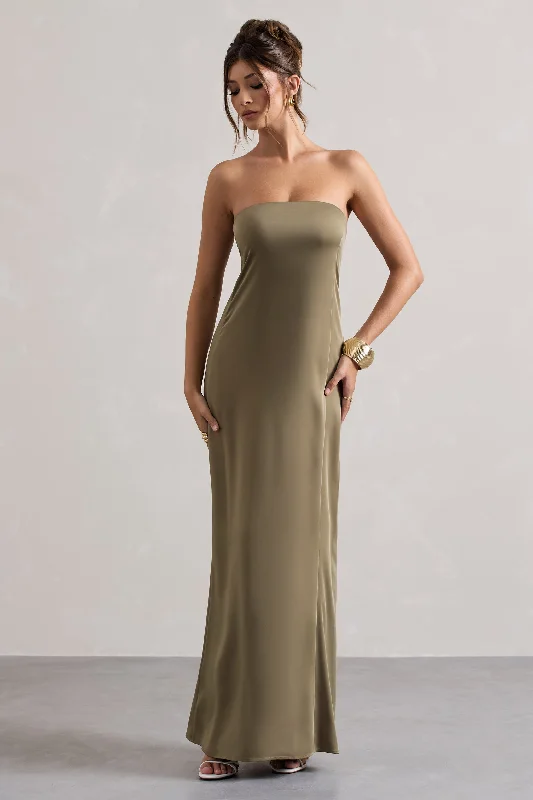 Sheath Women Dress with a Tailored Fit for a Professional LookSheath Women Dress with a Tailored Fit for a Professional LookAzra | Olive Satin Bandeau Maxi Dress Sheath Women Dress with a Tailored Fit for a Professional LookSheath Women Dress with a Tailored Fit for a Professional LookAzra | Olive Satin Bandeau Maxi Dress