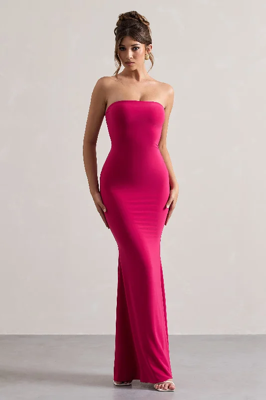Mermaid - Style Women Dress with a Fitted Silhouette for Special OccasionsMermaid - Style Women Dress with a Fitted Silhouette for Special OccasionsCeremony | Hot Pink Bandeau Fishtail Maxi Dress Mermaid - Style Women Dress with a Fitted Silhouette for Special OccasionsMermaid - Style Women Dress with a Fitted Silhouette for Special OccasionsCeremony | Hot Pink Bandeau Fishtail Maxi Dress