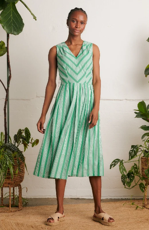 Pleated Women Dress with a Timeless and Elegant TexturePleated Women Dress with a Timeless and Elegant TextureJosie Beachcomber Stripe Green Dress Pleated Women Dress with a Timeless and Elegant TexturePleated Women Dress with a Timeless and Elegant TextureJosie Beachcomber Stripe Green Dress