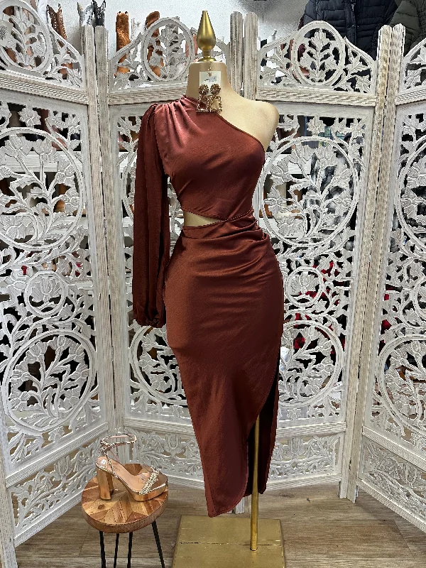 Empire Waist Women Dress to Accentuate the Bust and Conceal the WaistEmpire Waist Women Dress to Accentuate the Bust and Conceal the WaistMidi Satin Bell One Sleeve Dress Empire Waist Women Dress to Accentuate the Bust and Conceal the WaistEmpire Waist Women Dress to Accentuate the Bust and Conceal the WaistMidi Satin Bell One Sleeve Dress