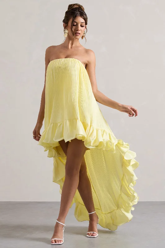 Mermaid - Style Women Dress with a Fitted Silhouette for Special OccasionsMermaid - Style Women Dress with a Fitted Silhouette for Special OccasionsWhistler | Lemon Chiffon Bandeau High-Low Ruffled Maxi Dress Mermaid - Style Women Dress with a Fitted Silhouette for Special OccasionsMermaid - Style Women Dress with a Fitted Silhouette for Special OccasionsWhistler | Lemon Chiffon Bandeau High-Low Ruffled Maxi Dress