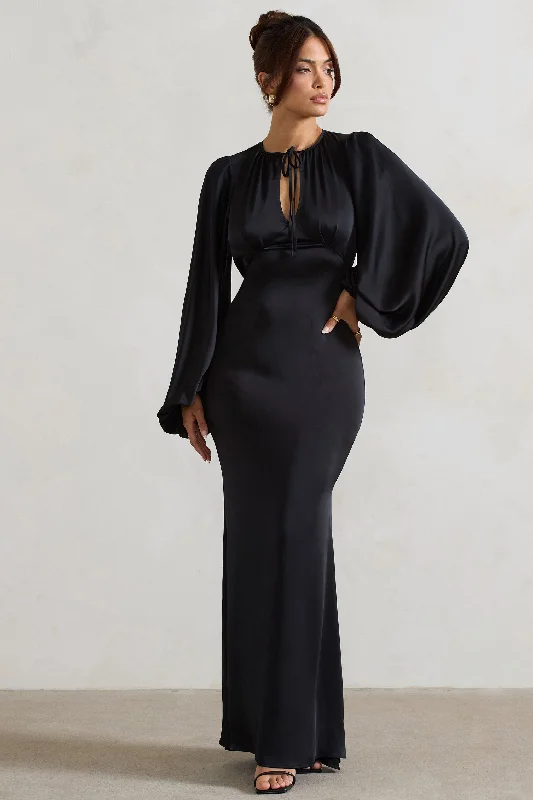 Backless Women Dress for a Sexy and Alluring Look at Evening EventsBackless Women Dress for a Sexy and Alluring Look at Evening EventsWild Rose | Black Satin Puff-Sleeve Cut-Out Maxi Dress Backless Women Dress for a Sexy and Alluring Look at Evening EventsBackless Women Dress for a Sexy and Alluring Look at Evening EventsWild Rose | Black Satin Puff-Sleeve Cut-Out Maxi Dress