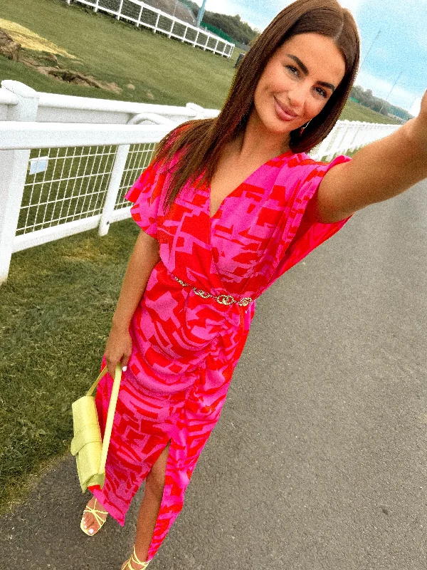 Ruffled Women Dress with Multiple Layers for a Playful and Girly StyleRuffled Women Dress with Multiple Layers for a Playful and Girly StyleColour Me Floral - Abstract Pattern Fuchsia Red Midi Dress Ruffled Women Dress with Multiple Layers for a Playful and Girly StyleRuffled Women Dress with Multiple Layers for a Playful and Girly StyleColour Me Floral - Abstract Pattern Fuchsia Red Midi Dress