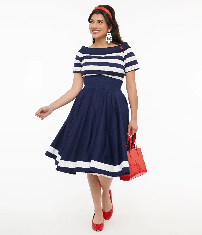 Strapless Women Dress with a Built - in Bra for Comfort and SupportStrapless Women Dress with a Built - in Bra for Comfort and SupportDolly & Dotty 1950s Navy & White Striped Sailor Swing Dress Strapless Women Dress with a Built - in Bra for Comfort and SupportStrapless Women Dress with a Built - in Bra for Comfort and SupportDolly & Dotty 1950s Navy & White Striped Sailor Swing Dress