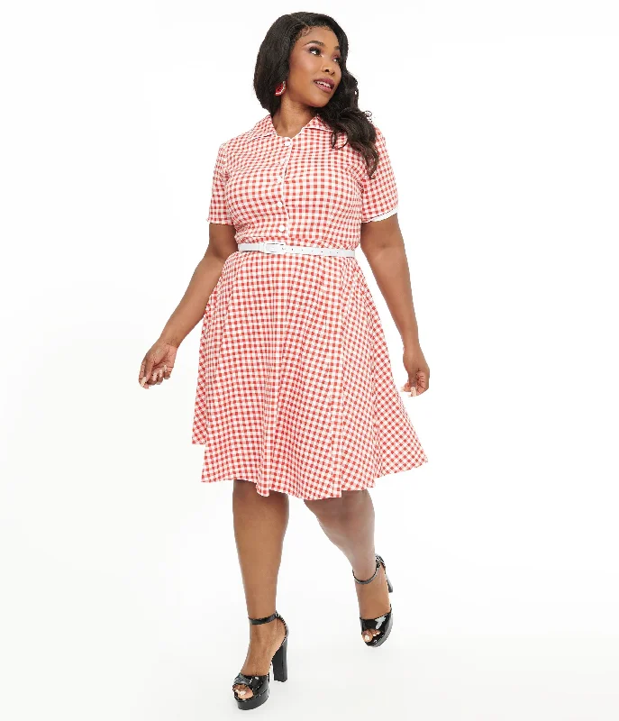 Wrap - Style Women Dress with Adjustable Fit for All Body TypesWrap - Style Women Dress with Adjustable Fit for All Body TypesDolly & Dotty 1950s Red Gingham Penelope Rockabilly Swing Shirt Dress Wrap - Style Women Dress with Adjustable Fit for All Body TypesWrap - Style Women Dress with Adjustable Fit for All Body TypesDolly & Dotty 1950s Red Gingham Penelope Rockabilly Swing Shirt Dress