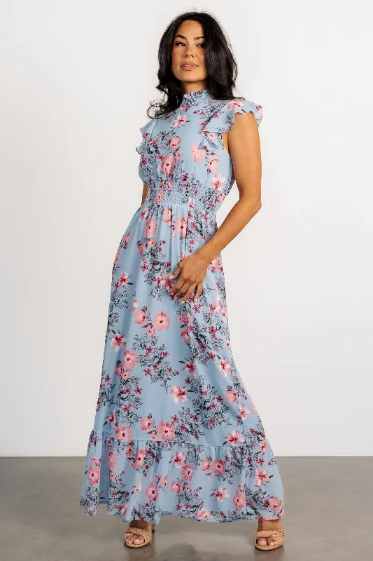 Mermaid - Style Women Dress with a Fitted Silhouette for Special OccasionsMermaid - Style Women Dress with a Fitted Silhouette for Special OccasionsKearny Ruffle Maxi Dress | Light Blue + Blush Mermaid - Style Women Dress with a Fitted Silhouette for Special OccasionsMermaid - Style Women Dress with a Fitted Silhouette for Special OccasionsKearny Ruffle Maxi Dress | Light Blue + Blush