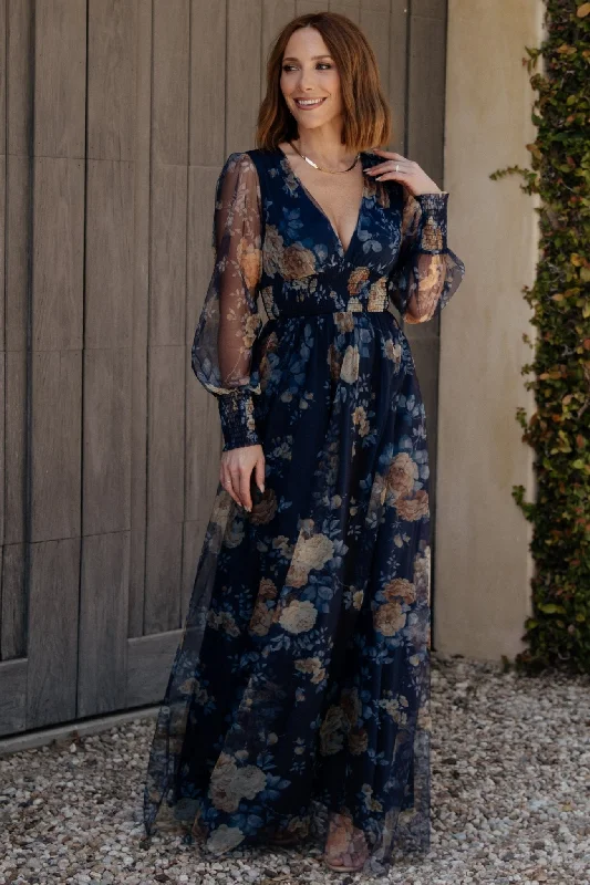 Maxi Women Dress with Floral Print for a Bohemian VibeMaxi Women Dress with Floral Print for a Bohemian VibeLayla Tulle Maxi Dress | Blue + Golden Floral Maxi Women Dress with Floral Print for a Bohemian VibeMaxi Women Dress with Floral Print for a Bohemian VibeLayla Tulle Maxi Dress | Blue + Golden Floral