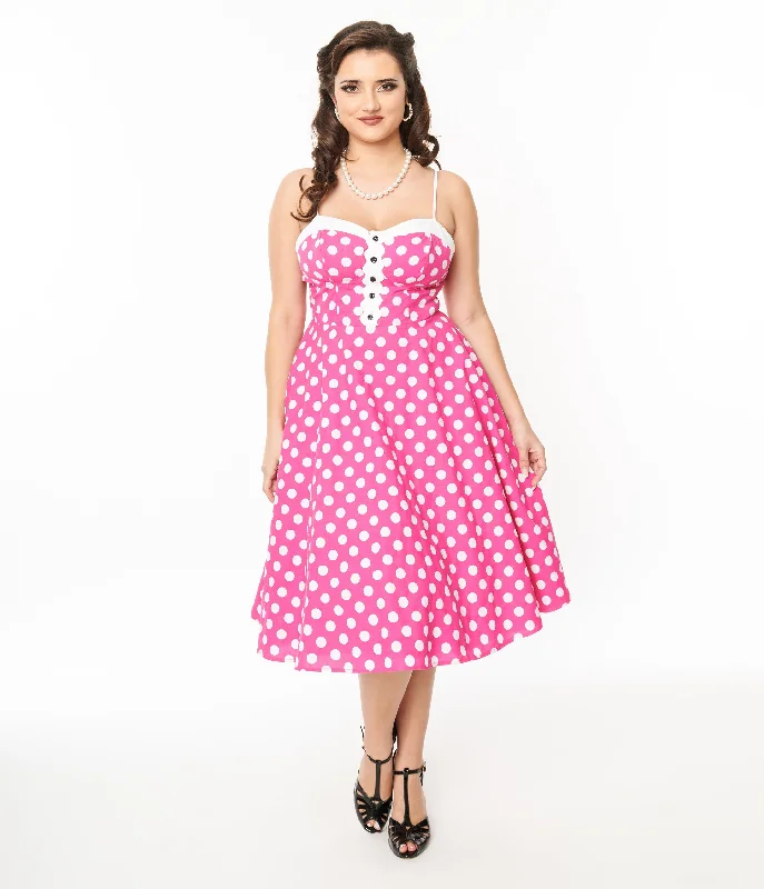 Ball Gown Women Dress with a Full Skirt for a Princess - like LookBall Gown Women Dress with a Full Skirt for a Princess - like LookUnique Vintage 1950s Hot Pink & White Polka Dot Cotton Swing Dress Ball Gown Women Dress with a Full Skirt for a Princess - like LookBall Gown Women Dress with a Full Skirt for a Princess - like LookUnique Vintage 1950s Hot Pink & White Polka Dot Cotton Swing Dress
