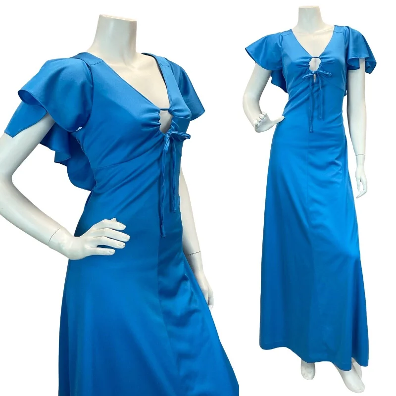 Empire Waist Women Dress to Accentuate the Bust and Conceal the Waist Empire Waist Women Dress to Accentuate the Bust and Conceal the Waist VTG 70S GLAM BLUE FLUTTER SLEEVE BACKLESS RUFFLE MAXI DRESS 10 Empire Waist Women Dress to Accentuate the Bust and Conceal the Waist Empire Waist Women Dress to Accentuate the Bust and Conceal the Waist VTG 70S GLAM BLUE FLUTTER SLEEVE BACKLESS RUFFLE MAXI DRESS 10