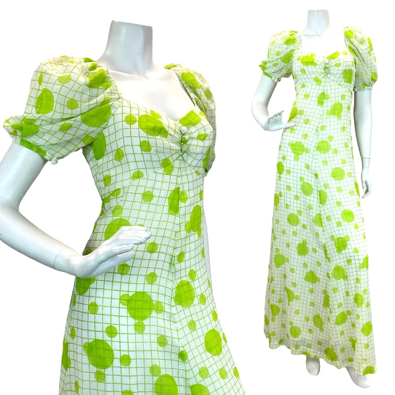 Empire Waist Women Dress to Accentuate the Bust and Conceal the Waist Empire Waist Women Dress to Accentuate the Bust and Conceal the Waist VTG GLAM FESTIVAL LINEN WHITE GREEN GRID DOT EMPIRE MAXI DRESS 8 Empire Waist Women Dress to Accentuate the Bust and Conceal the Waist Empire Waist Women Dress to Accentuate the Bust and Conceal the Waist VTG GLAM FESTIVAL LINEN WHITE GREEN GRID DOT EMPIRE MAXI DRESS 8