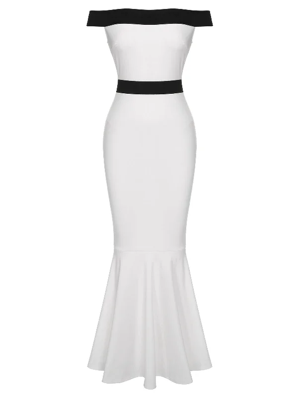 Mini Women Dress with a Short Hem for a Young and Trendy StyleMini Women Dress with a Short Hem for a Young and Trendy StyleWhite 1930s Off-Shoulder Fishtail Dress Mini Women Dress with a Short Hem for a Young and Trendy StyleMini Women Dress with a Short Hem for a Young and Trendy StyleWhite 1930s Off-Shoulder Fishtail Dress