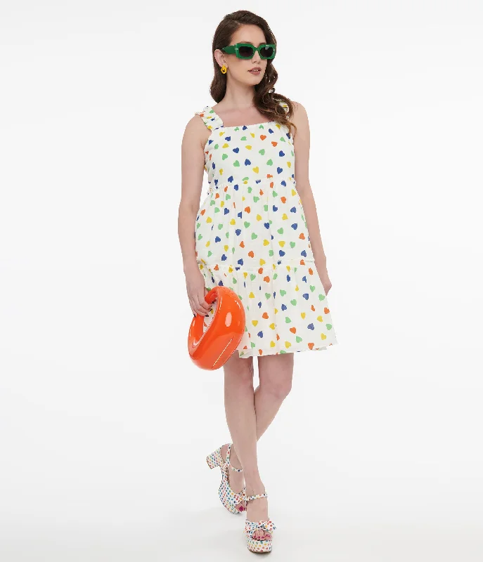 Shift Women Dress with a Simple and Classic Design for Everyday WearShift Women Dress with a Simple and Classic Design for Everyday WearWhite & Rainbow Heart Cotton Shift Dress Shift Women Dress with a Simple and Classic Design for Everyday WearShift Women Dress with a Simple and Classic Design for Everyday WearWhite & Rainbow Heart Cotton Shift Dress