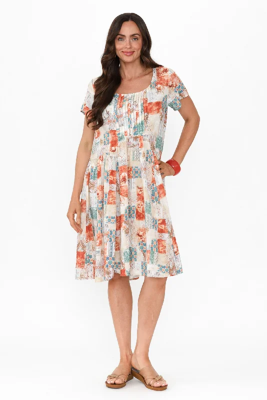 Halter Neck Women Dress to Show Off the Shoulders and NecklineHalter Neck Women Dress to Show Off the Shoulders and NecklineHanoi Rust Mosaic Cotton Blend Dress Halter Neck Women Dress to Show Off the Shoulders and NecklineHalter Neck Women Dress to Show Off the Shoulders and NecklineHanoi Rust Mosaic Cotton Blend Dress