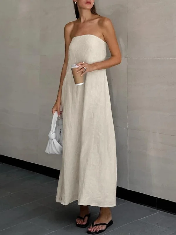 Backless Women Dress for a Sexy and Alluring Look at Evening EventsBackless Women Dress for a Sexy and Alluring Look at Evening EventsStrapless Linen Midi Dress Backless Women Dress for a Sexy and Alluring Look at Evening EventsBackless Women Dress for a Sexy and Alluring Look at Evening EventsStrapless Linen Midi Dress