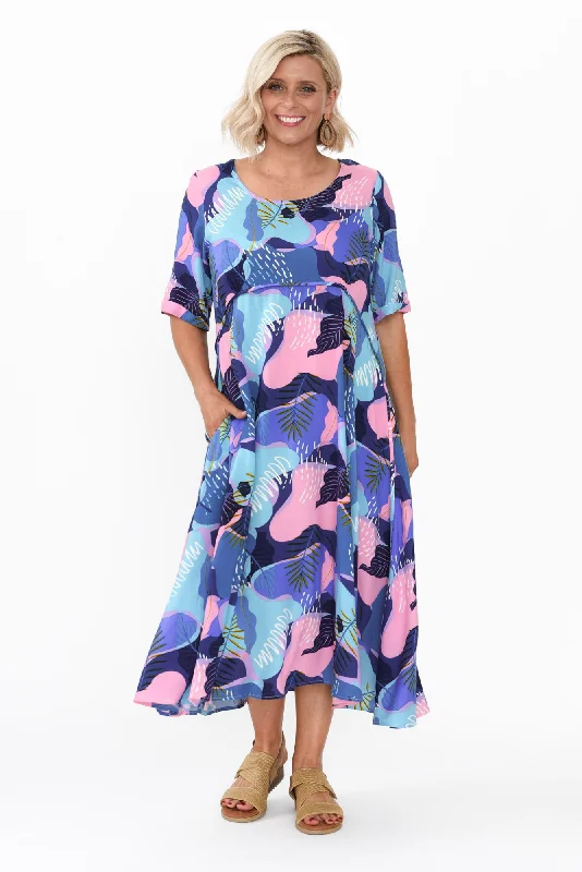 Shift Women Dress with a Simple and Classic Design for Everyday WearShift Women Dress with a Simple and Classic Design for Everyday WearSula Blue Leaf Pocket Dress Shift Women Dress with a Simple and Classic Design for Everyday WearShift Women Dress with a Simple and Classic Design for Everyday WearSula Blue Leaf Pocket Dress
