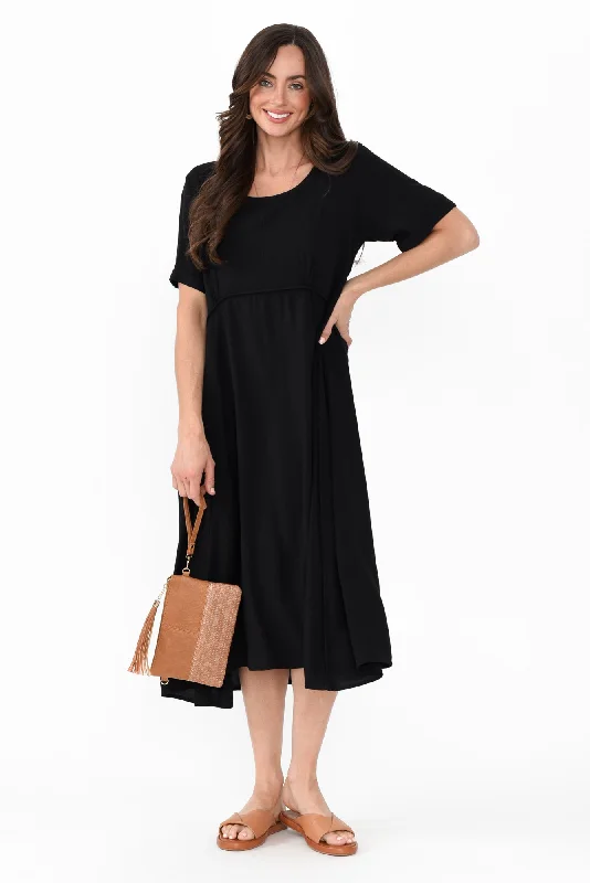 Shift Women Dress with a Simple and Classic Design for Everyday WearShift Women Dress with a Simple and Classic Design for Everyday WearZaelia Black Crescent Dress Shift Women Dress with a Simple and Classic Design for Everyday WearShift Women Dress with a Simple and Classic Design for Everyday WearZaelia Black Crescent Dress