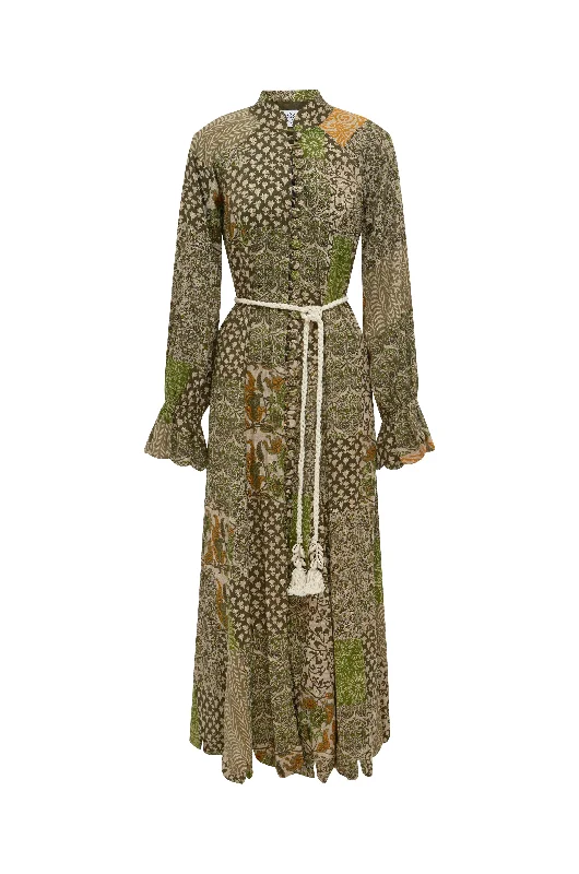Mermaid - Style Women Dress with a Fitted Silhouette for Special OccasionsMermaid - Style Women Dress with a Fitted Silhouette for Special OccasionsAmira Patchwork | Seaweed