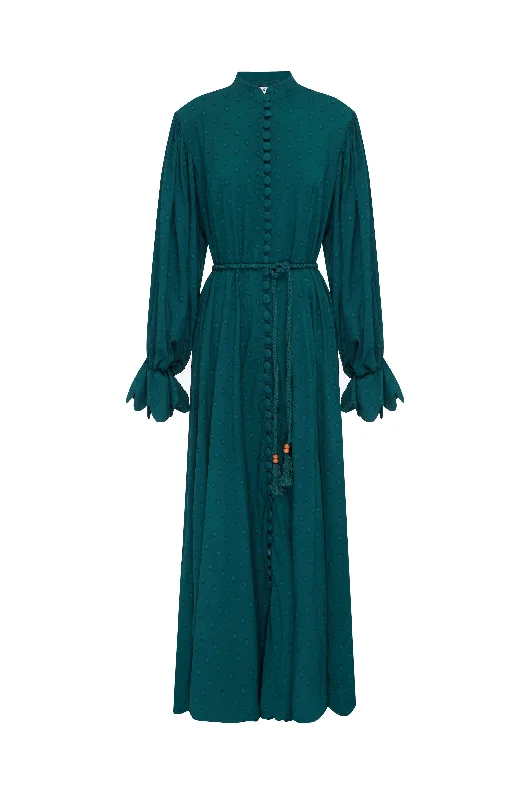 Empire Waist Women Dress to Accentuate the Bust and Conceal the WaistEmpire Waist Women Dress to Accentuate the Bust and Conceal the WaistAmira | Teal