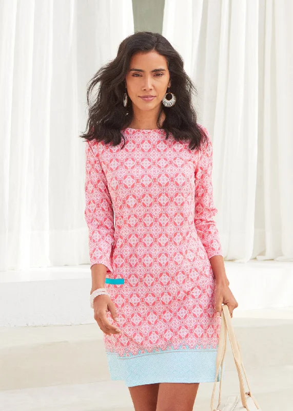 Pleated Women Dress with a Timeless and Elegant TexturePleated Women Dress with a Timeless and Elegant TextureCoral Tides Cabana Shift Dress
