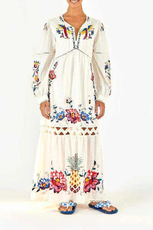 Mermaid - Style Women Dress with a Fitted Silhouette for Special OccasionsMermaid - Style Women Dress with a Fitted Silhouette for Special OccasionsMacaw Cross Stitch Embroidered Maxi Dress Mermaid - Style Women Dress with a Fitted Silhouette for Special OccasionsMermaid - Style Women Dress with a Fitted Silhouette for Special OccasionsMacaw Cross Stitch Embroidered Maxi Dress
