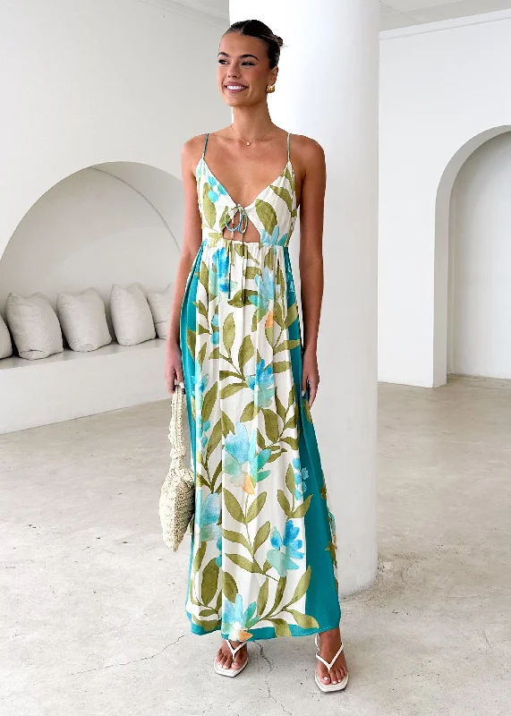 Strapless Women Dress with a Built - in Bra for Comfort and SupportStrapless Women Dress with a Built - in Bra for Comfort and SupportNevada Maxi Dress - Himalayan Poppy