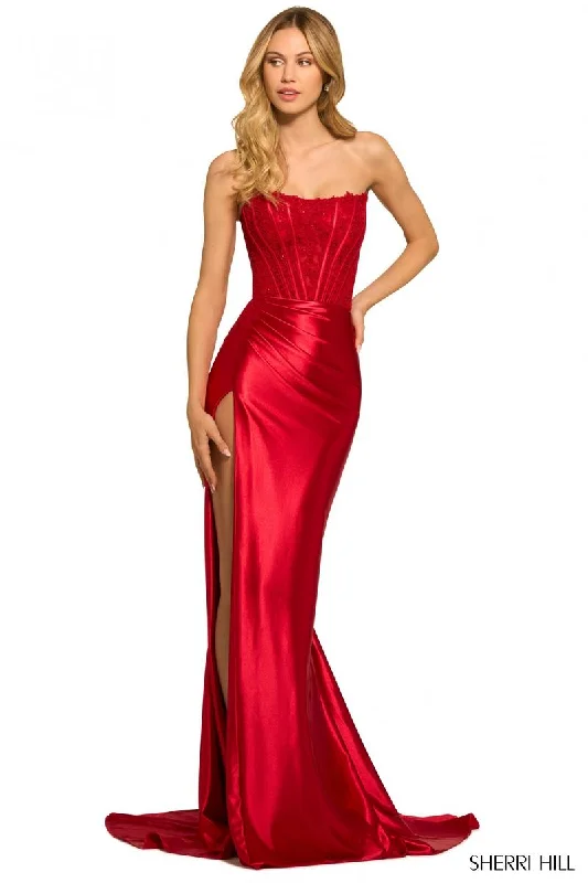 Mermaid - Style Women Dress with a Fitted Silhouette for Special OccasionsMermaid - Style Women Dress with a Fitted Silhouette for Special OccasionsSherri Hill Strapless Lace Corset Gown 55419 Mermaid - Style Women Dress with a Fitted Silhouette for Special OccasionsMermaid - Style Women Dress with a Fitted Silhouette for Special OccasionsSherri Hill Strapless Lace Corset Gown 55419