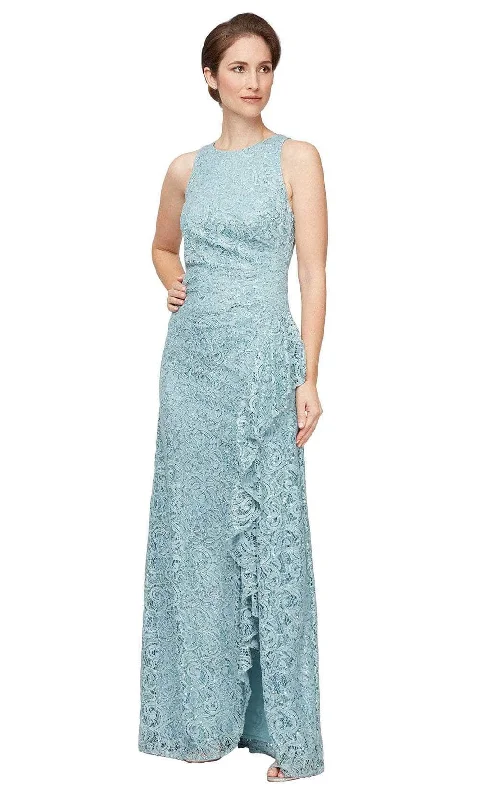 Mermaid - Style Women Dress with a Fitted Silhouette for Special OccasionsMermaid - Style Women Dress with a Fitted Silhouette for Special OccasionsAlex Evenings - 81122434 Laced Draping Long Dress Mermaid - Style Women Dress with a Fitted Silhouette for Special OccasionsMermaid - Style Women Dress with a Fitted Silhouette for Special OccasionsAlex Evenings - 81122434 Laced Draping Long Dress