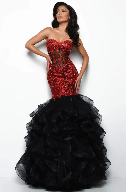 Backless Women Dress for a Sexy and Alluring Look at Evening EventsBackless Women Dress for a Sexy and Alluring Look at Evening EventsJasz Couture - 7025 Embroidered Sweetheart Ruffled Mermaid Dress Backless Women Dress for a Sexy and Alluring Look at Evening EventsBackless Women Dress for a Sexy and Alluring Look at Evening EventsJasz Couture - 7025 Embroidered Sweetheart Ruffled Mermaid Dress