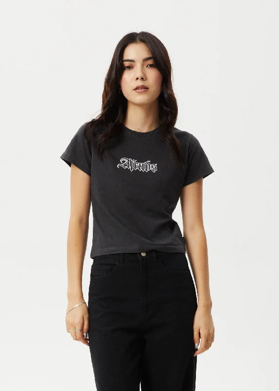 Plus Size Women T Shirt for a Comfortable and Flattering FitAFENDS Womens Burnt - Baby Tee - Stone Black Plus Size Women T Shirt for a Comfortable and Flattering FitAFENDS Womens Burnt - Baby Tee - Stone Black