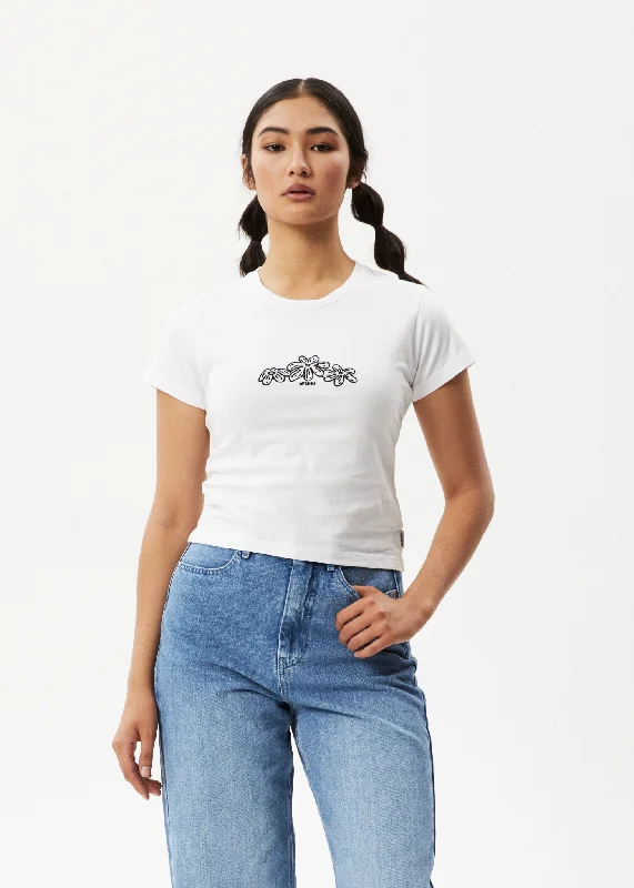 Long Sleeve Women T Shirt for Cooler WeatherAFENDS Womens Elliot - Baby T-Shirt - White Long Sleeve Women T Shirt for Cooler WeatherAFENDS Womens Elliot - Baby T-Shirt - White