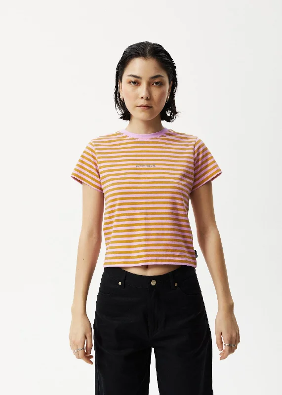 Moisture - Wicking Women T Shirt for Active LifestylesAFENDS Womens Jain - Baby T-Shirt - Candy Stripe Moisture - Wicking Women T Shirt for Active LifestylesAFENDS Womens Jain - Baby T-Shirt - Candy Stripe