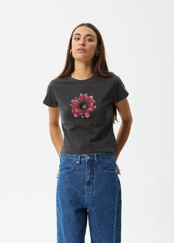 Crop Top Women T Shirt to Pair with High - Waisted BottomsAFENDS Womens Keyhole - Baby Tee - Stone Black Crop Top Women T Shirt to Pair with High - Waisted BottomsAFENDS Womens Keyhole - Baby Tee - Stone Black