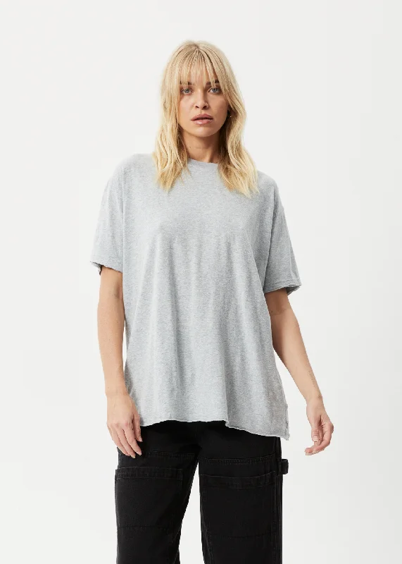 Crop Top Women T Shirt to Pair with High - Waisted BottomsAFENDS Womens Slay - Oversized Tee - Shadow Grey Marle Crop Top Women T Shirt to Pair with High - Waisted BottomsAFENDS Womens Slay - Oversized Tee - Shadow Grey Marle