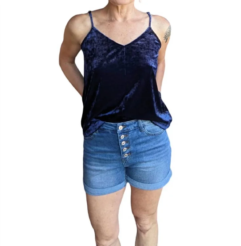 Solid Color Women Shorts in Bright Hues for a Bold StatementAmericana Pocket Shorts In Blue Solid Color Women Shorts in Bright Hues for a Bold StatementAmericana Pocket Shorts In Blue