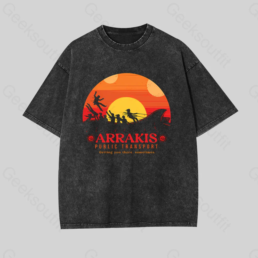 Organic Cotton Women T Shirt for Eco - Conscious WearersArrakis Getting You There Sometimes Geek Washed T-shirt Organic Cotton Women T Shirt for Eco - Conscious WearersArrakis Getting You There Sometimes Geek Washed T-shirt